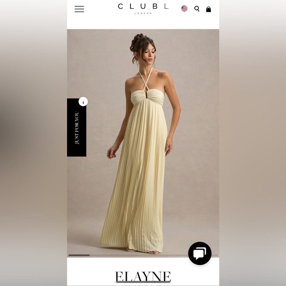 Club L London Cream Halter Sundress -Elayne
